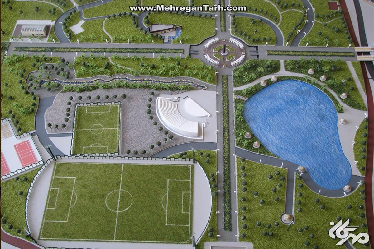 ماکت سازی ماکت پارک شرکت مهندسی فناوران توسط مهرگان طرح
